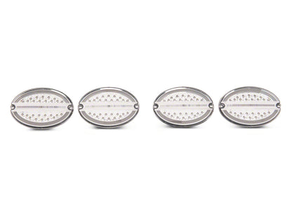 Raxiom Axial Series LED Tail Lights Chrome Clear Lens | Chevrolet Corvette C5 (97-04) (CV4608)