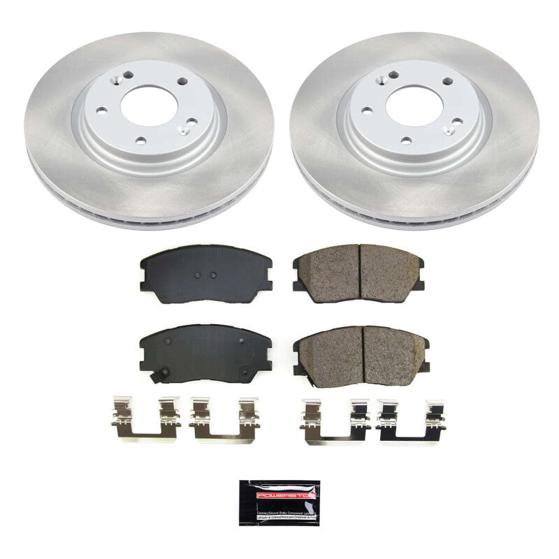 PowerStop 20-21 Kia Soul Front Semi-Coated Rotor Kit (SC8674)