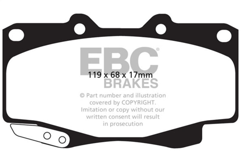EBC Brakes ED92005 Truck/SUV Extra Duty Brake Pads for 99-04 Tacoma