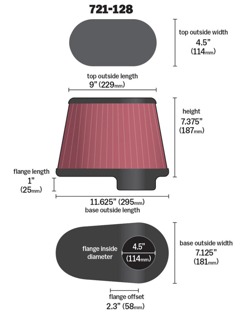 Airaid Fits 721-128 Air Filter For Dodge 5.9/6.7L DSL & Ford 6.0L DSL