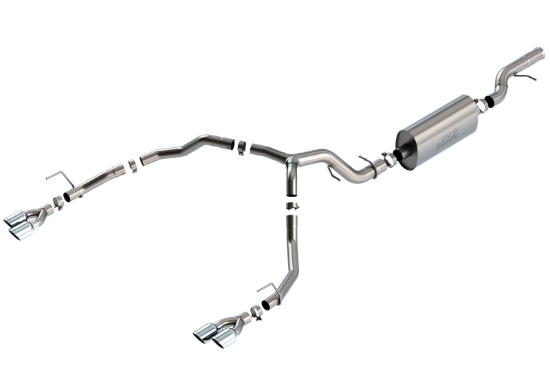 Borla Brushed T-304 Stainless Steel Touring Cat-Back Exhaust | Chevrolet Tahoe (21-22) 6.2L V8 2/4WD (140858)