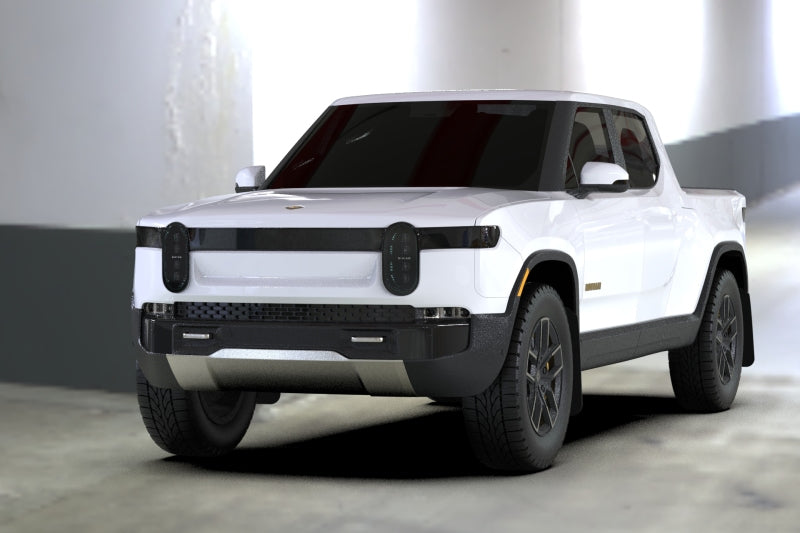 Rally Armor 22-25 Rivian R1T Black UR Mud Flap w/Dark Grey Logo