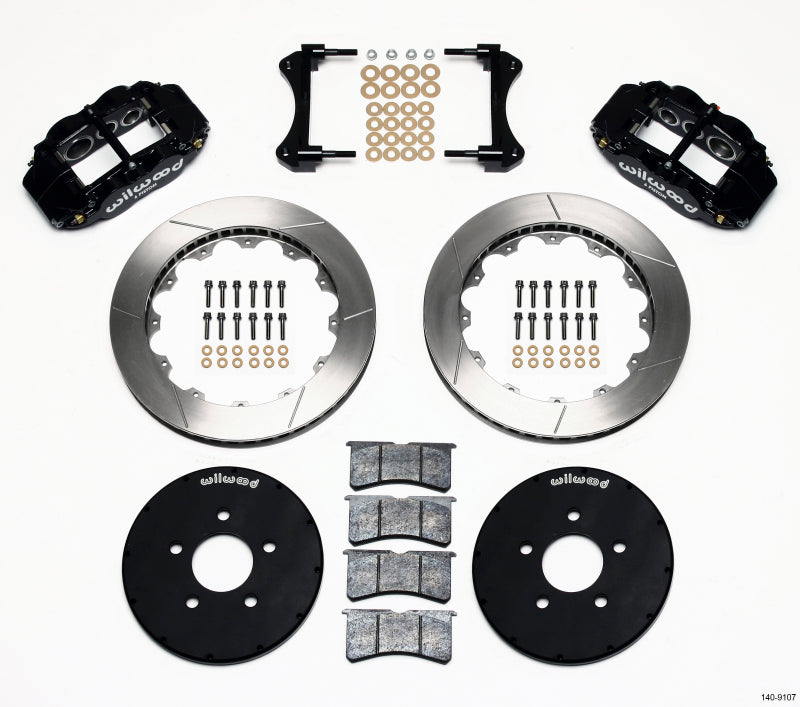 Wilwood 140-9107 Disc Brakes Front Slotted Rotors 6-Piston Caliper For Ford Kit