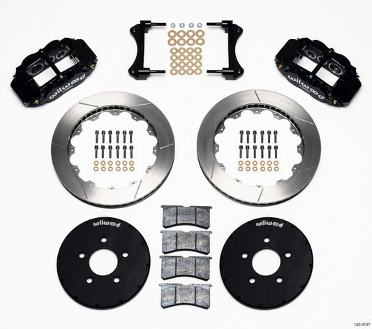 Wilwood 140-9107 Disc Brakes Front Slotted Rotors 6-Piston Caliper For Ford Kit