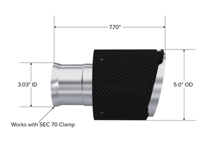 MBRP 3in ID/5in OD Out Exhaust Tip | Dodge Charger/Durango SRT (11-24/18-26) (T5197CF)