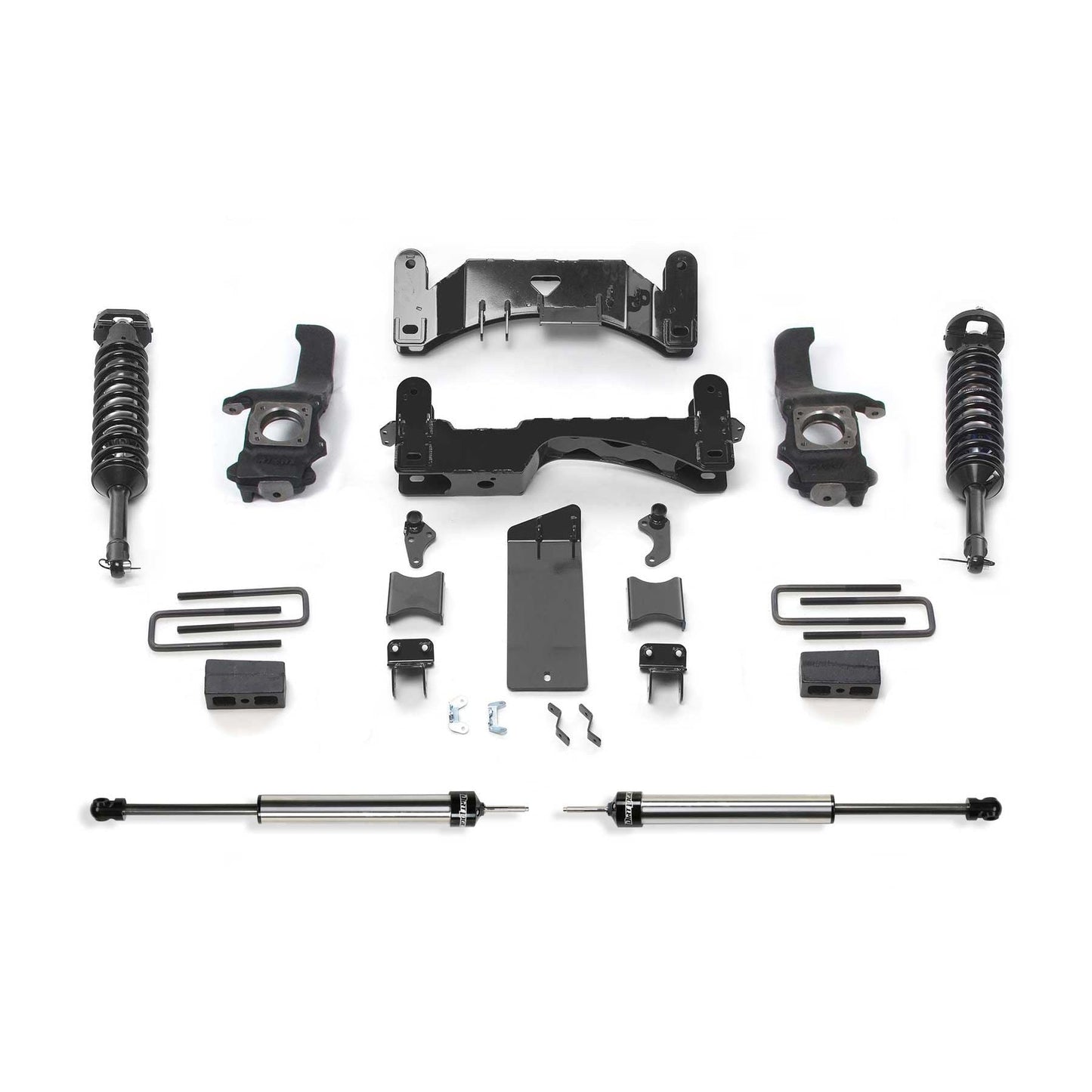 Fabtech 4in Performance System w/ 2.5in Drilled & Slotted Cross-Over & Rear Drilled & Slotted | Toyota Tundra 4WD TRD Pro (16-19) (K7077DL)