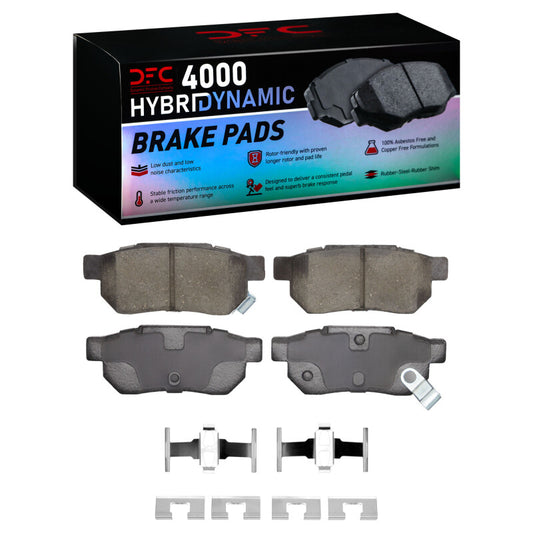 DFC HybriDynamic Rear Brake Pads & Hardware | Acura Integra (88-01) (4000-0374-01)