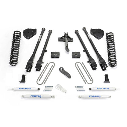 Fabtech 6" 4-Link System w/ Coils & Performance Shocks | Ford F250/F350 4WD Gas (17-21) (K2257)