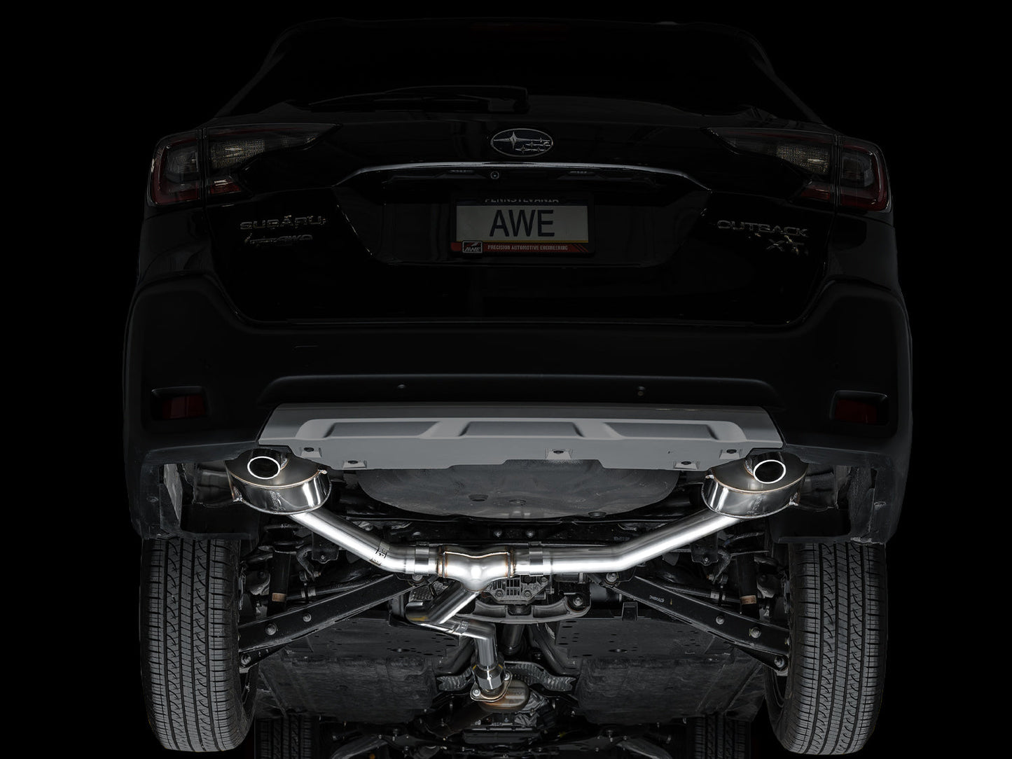 AWE Tuning 20-25 Subaru Outback (Wilderness & XT) 0FG Catback Exhaust w/Dual BashGuards (3015-38246)