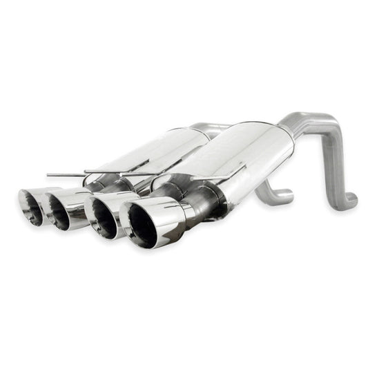 Stainless Works 3in Axleback Chambered Mufflers | Corvette C6/ZR1 (06-13) (ZO6CBCQUAD)