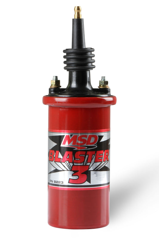 MSD 8223 Ignition Coil Blaster 3 Series (90 degree terminal/boot), Red