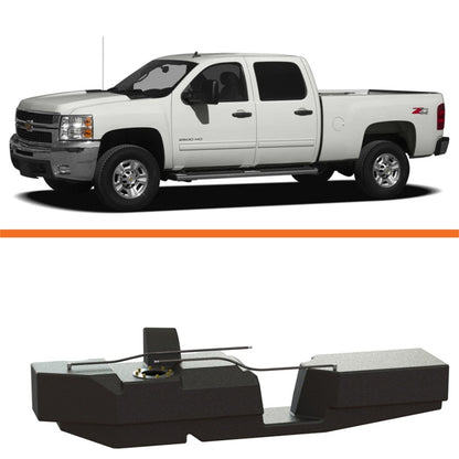 Titan Fuel Tanks 01-10 GM 2500/3500 Duramax Crew Cab Short Bed 52 Gallon XXL Mid-Ship Fuel Tank