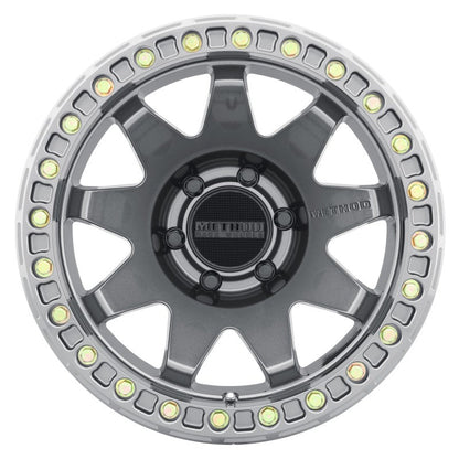 (set of 4) Method MR108 Beadlock Gloss Titanium | 17x9" -44mm | 6x5.5in Wheel