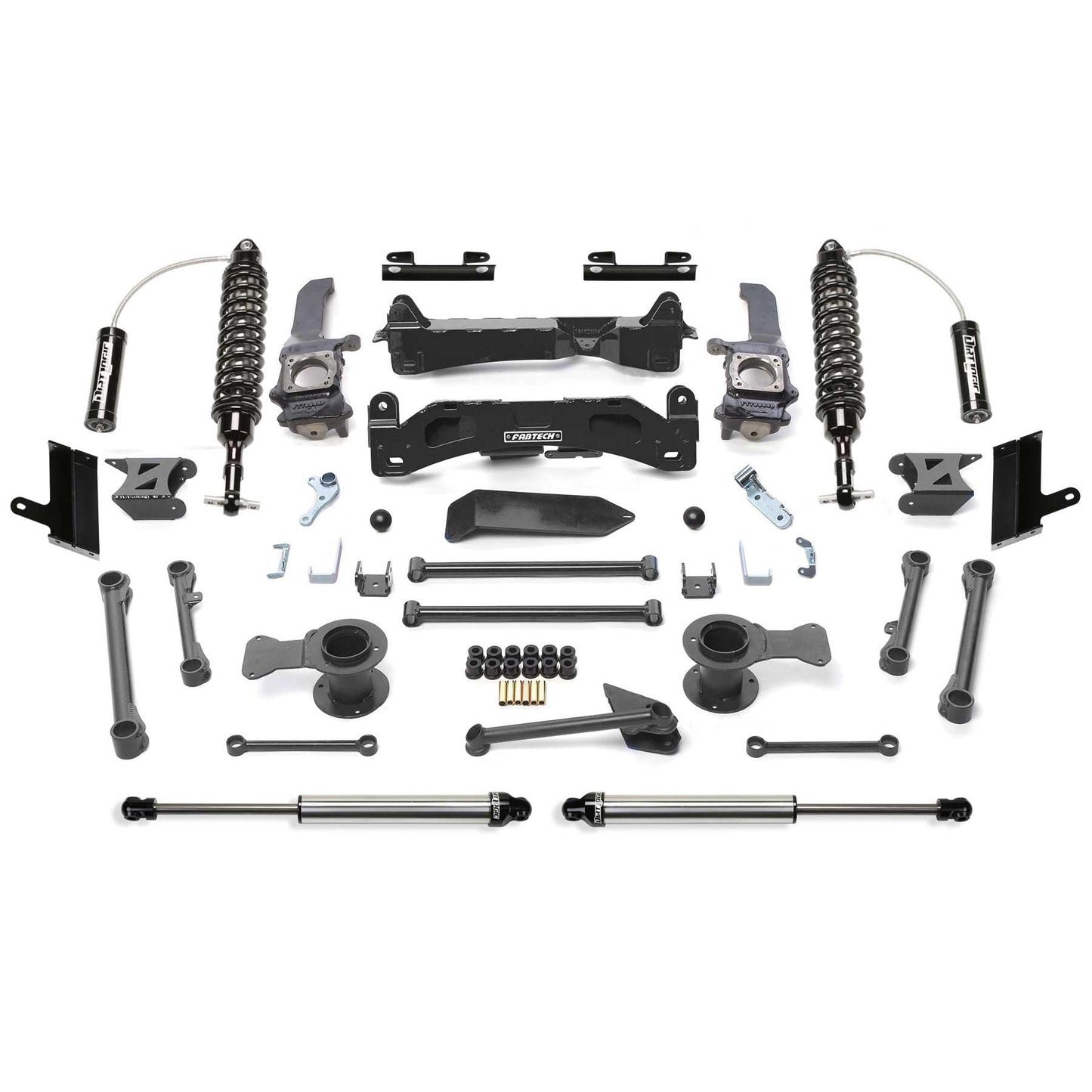 Fabtech 6" Performance System w/ Dual 2.5in Center Outlet Resonator & 2.25in | Toyota 4Runner 4WD (10-15) (K7061DL)