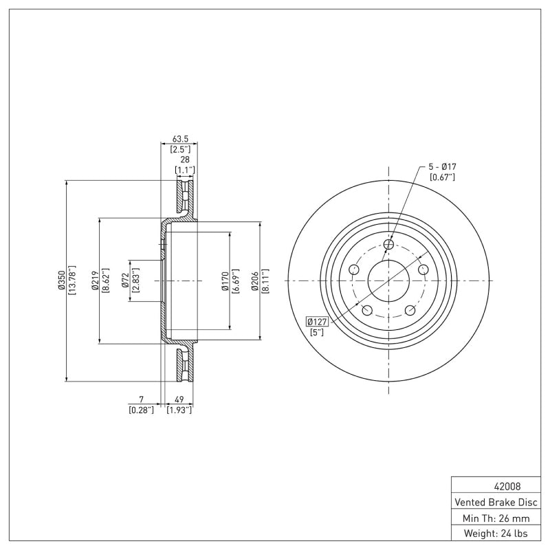 DFC Rear Brake Rotor: Dodge Durango (12-25)