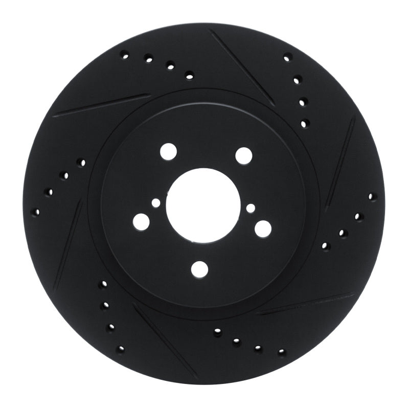 R1 Impreza 17-23 Drilled & Slotted Black Rotor | Subaru Impreza/Crosstrek (12-23) (ECB-13037R)