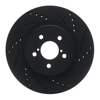 R1 Impreza 17-23 Drilled & Slotted Black Rotor | Subaru Impreza/Crosstrek (12-23) (ECB-13037R)