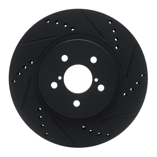 R1 Impreza 17-23 Drilled & Slotted Black Rotor | Subaru Impreza/Crosstrek (12-23) (ECB-13037R)