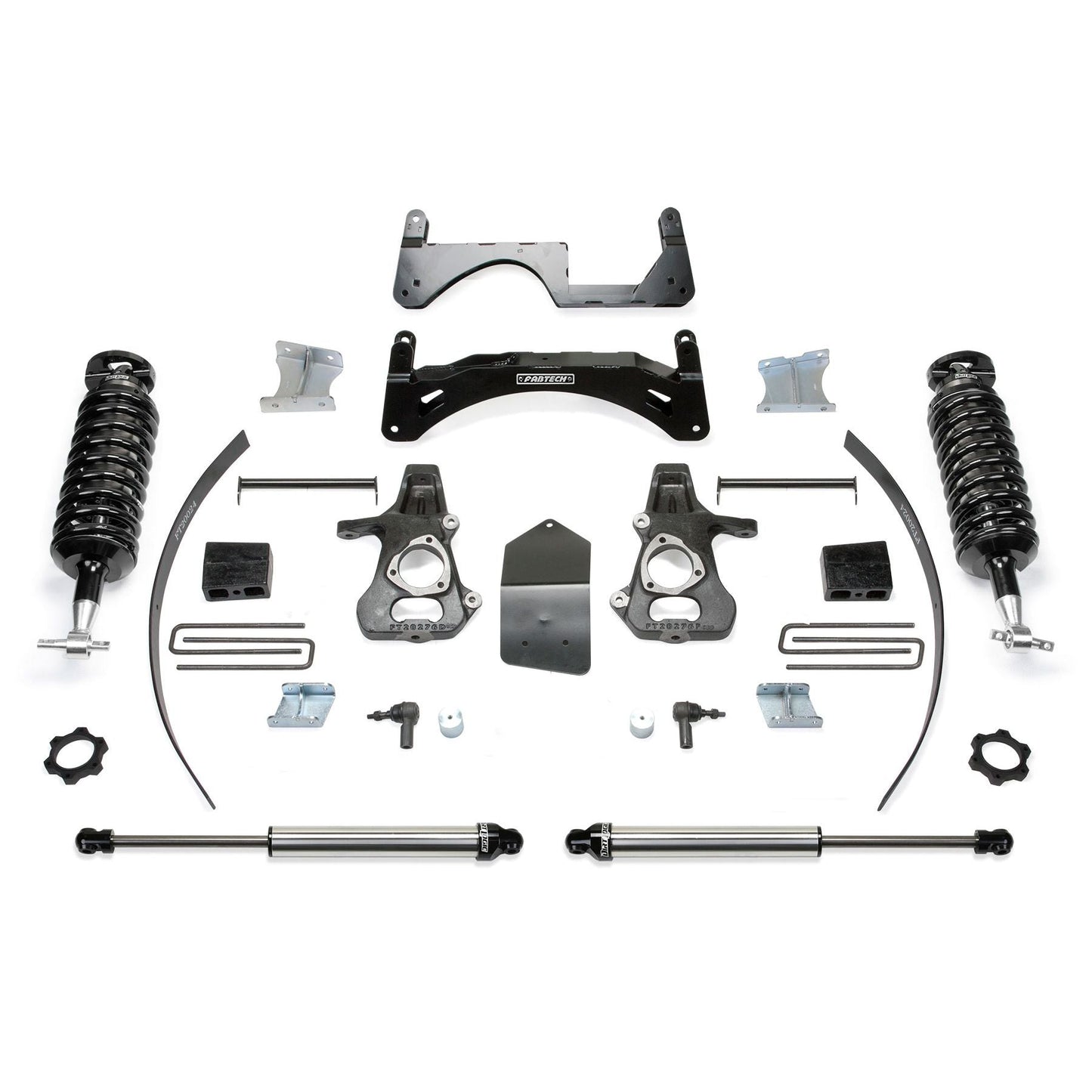 Fabtech 6in Performance Suspension System w/ 4.0 & 2.25 C/Os Rear Dual Lower Control Arms | GM K1500 Pickup (14-18) (K1073DL)