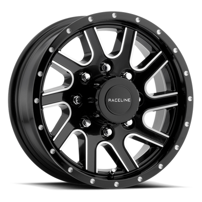 Raceline 820 Twisted Black & Machined | 15x6" +0mm | 6x139.7mm Wheel