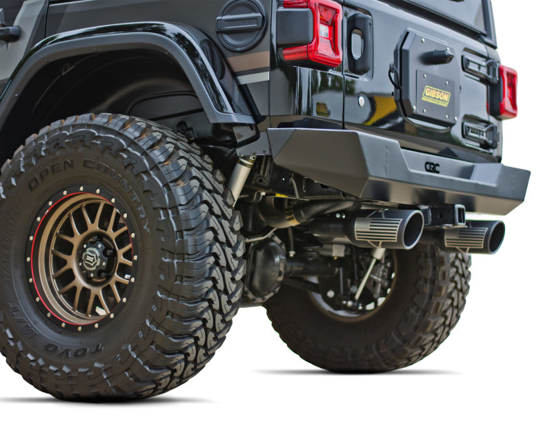 Gibson Patriot Series 2.5in Cat-Back Dual Split Exhaust | Jeep Wrangler JK (07-10) (70-0002)