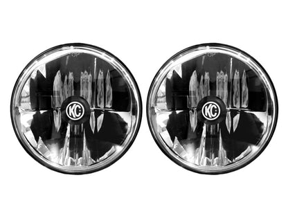 KC HiLiTES 42361 2 White LED 7" Headlights Pair Kit DOT for 97-06 Jeep Wrangler