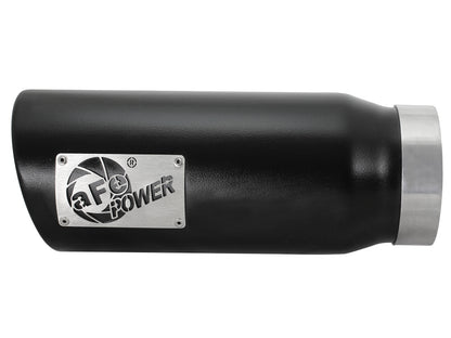 aFe MACH Force-Xp Universal Exhaust Tip 4 IN Inlet x 5 IN Outlet x 12 IN L- Black Tip