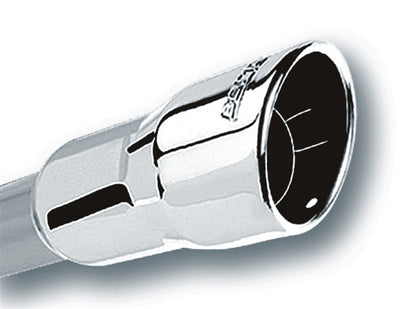 Borla 3in Inlet 4.25in Round Rolled Angle Cut SS Exhaust Tip | Universal (20251)