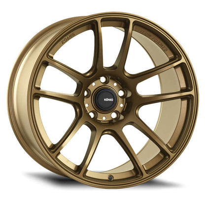 (set of 4) Konig Heliogram Matte Bronze | 18x8.5" +42mm | 5x108mm Wheels