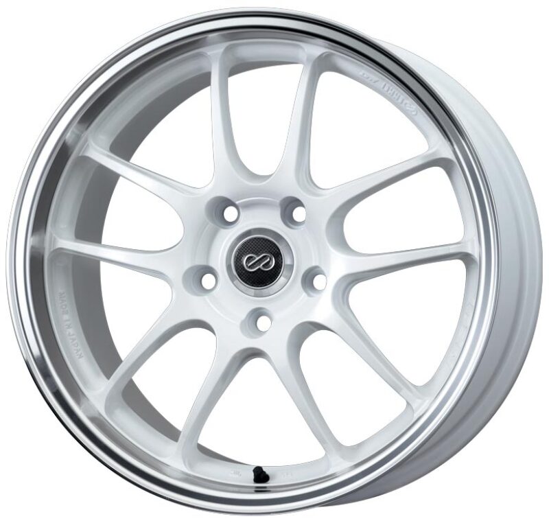 Enkei PF01 White Machined | 17x9" +35mm | 5x114.3mm Wheel