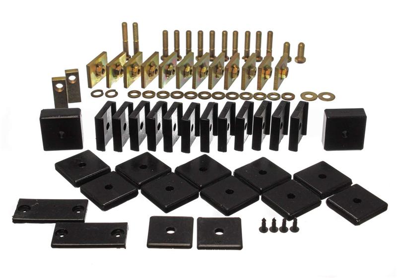 Energy Suspension 8.4104G Body Mount Set - Black For 60-78 Toyota Land Cruiser