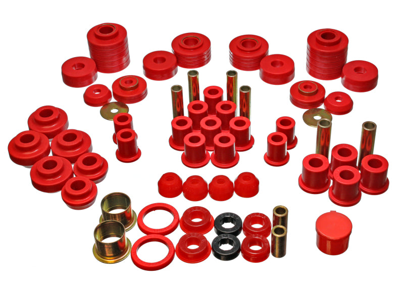 Energy Suspension 4.18101R Hyper-Flex Bushing Kit - Red For 1980-1996 Ford F-150