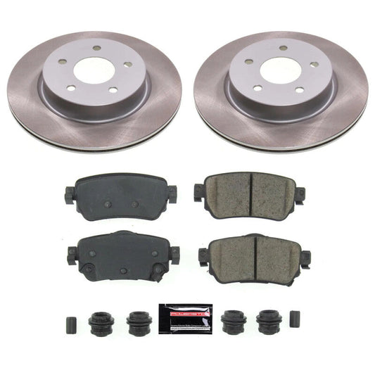 PowerStop 19-21 Nissan Rogue Sport Rear Semi-Coated Rotor Kit (SC8313)