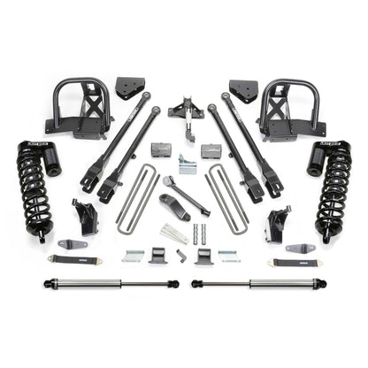 Fabtech 6" 4-Link Suspension System w/ DLSS 4.0 Coilover & Rear DLSS | Ford F350/450 4WD 8 Lug (11-16) (K2146DL)