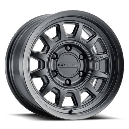 (set of 4) Raceline 952 Aero Satin Black | 17x8.5" +0mm | 6x139.7mm Wheel