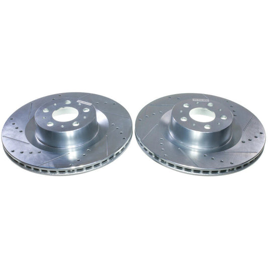 PowerStop 20-24 Tesla Y Front Drilled & Slotted Rotor - Pair (AR84011XPR)