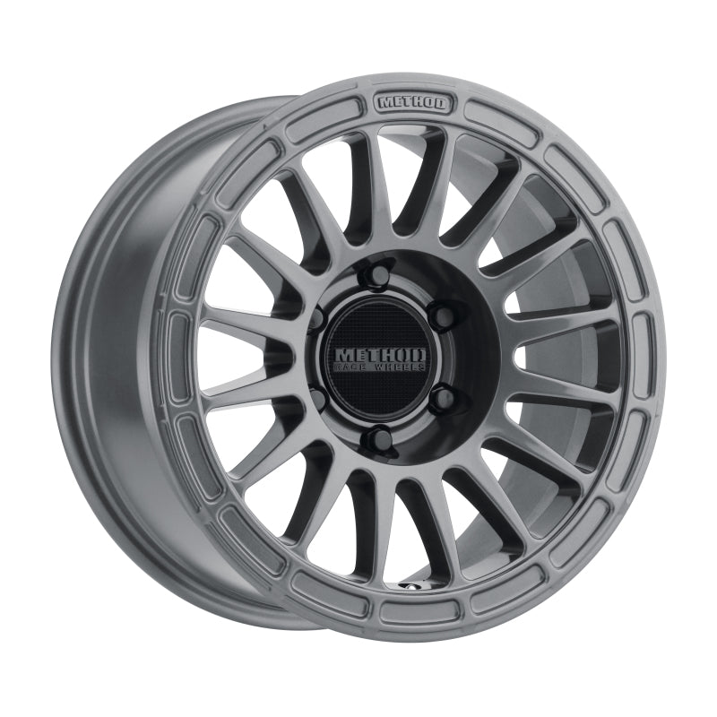 (set of 4) Method MR314 Gloss Titanium | 17x7.5" +25mm | 6x5.5in Wheel