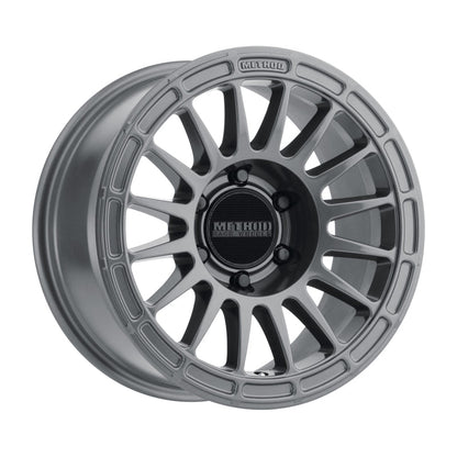 (set of 4) Method MR314 Gloss Titanium | 17x7.5" +25mm | 6x5.5in Wheel