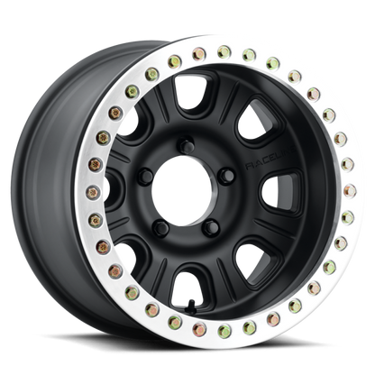 (set of 4) Raceline RT231 Monster Black & Machined Ring Beadlock | 17x8.5" +0mm | 5x127mm Wheel