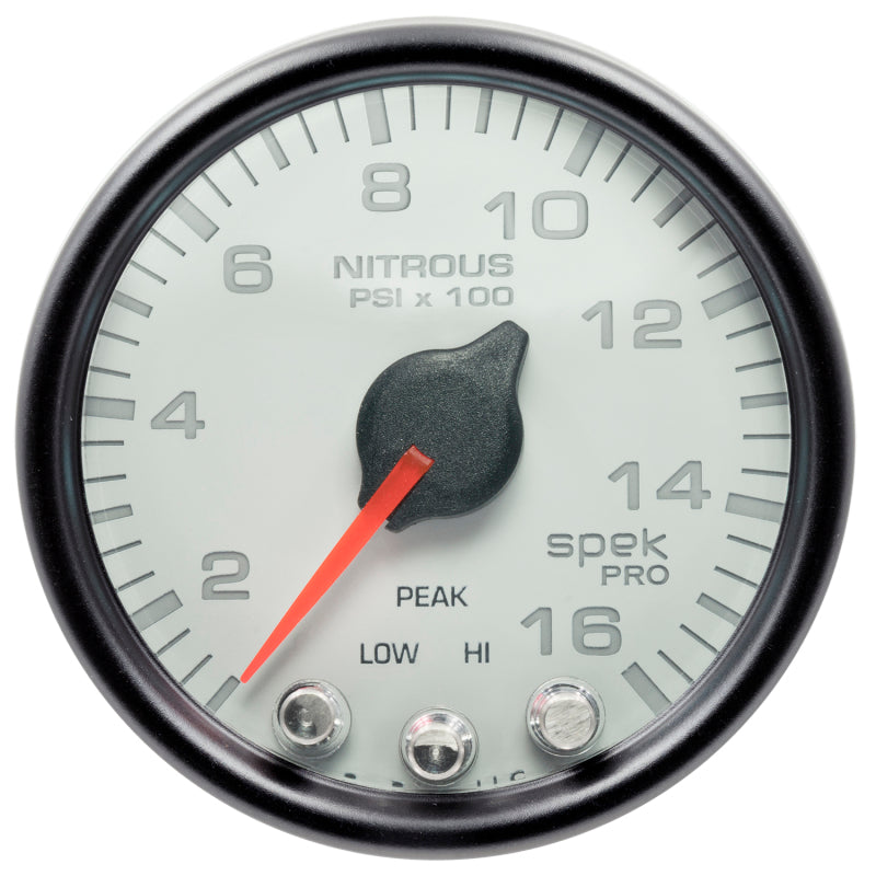 Autometer Spek-Pro 2 & 1/16" Nitrous Press Gauge 1600PSI
