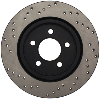 StopTech 128.61087R Sport Cross-Drilled Disc Brake Rotor for 05-14 Mustang