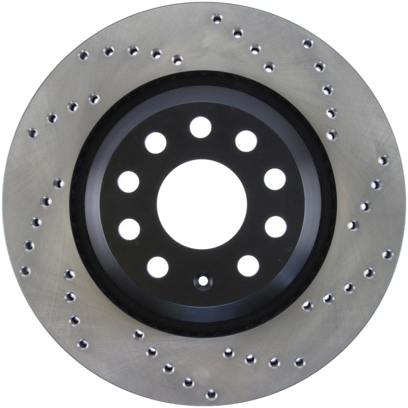 Stoptech 128.33113L Sport Cross-Drilled Disc Brake Rotors For Volkswagen Passat