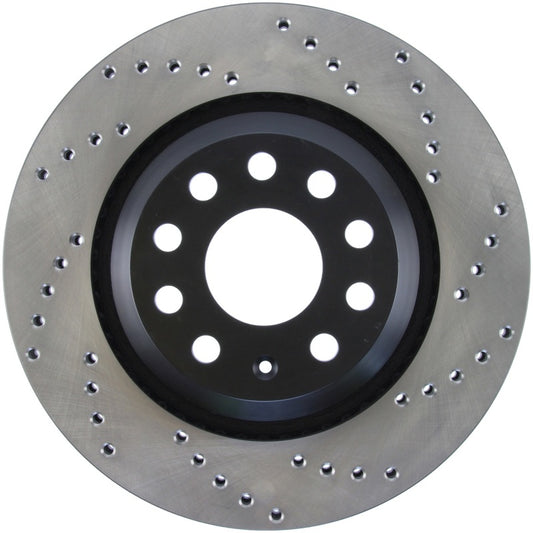 Stoptech 128.33113L Sport Cross-Drilled Disc Brake Rotors For Volkswagen Passat