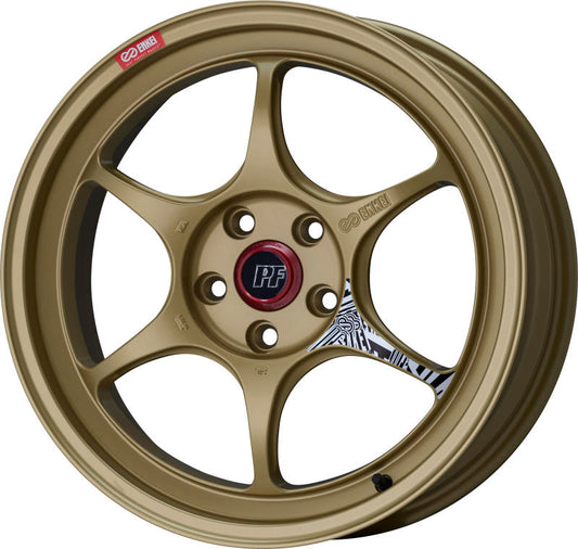 Enkei PF06 18x10.5 +45 5x114.3 Gold-WheelFlip