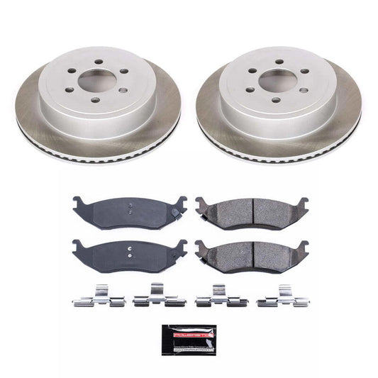 PowerStop 2003 Dodge Durango Rear Semi-Coated Rotor Kit (SC5270)