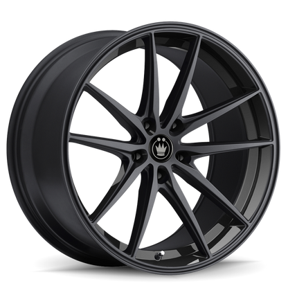 (set of 4) Konig Oversteer Gloss Black | 17x8" +45mm | 5x112mm Wheel