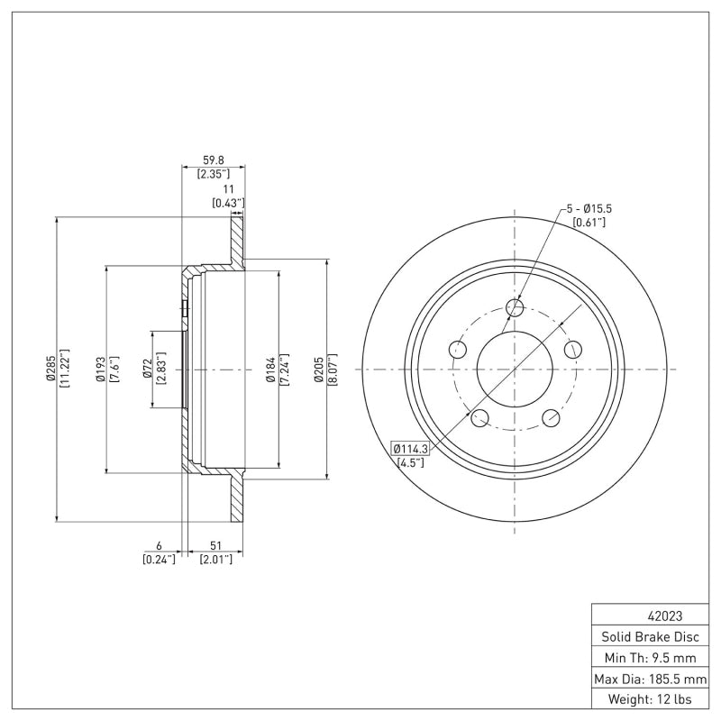DFC Rear Brake Rotor: Jeep Grand Cherokee (93-98)