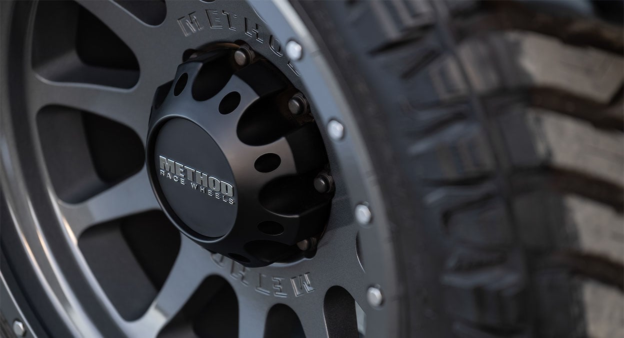 (set of 4) Method MR605 NV Gloss Titanium | 20x10" -24mm | 6x5.5in Wheel