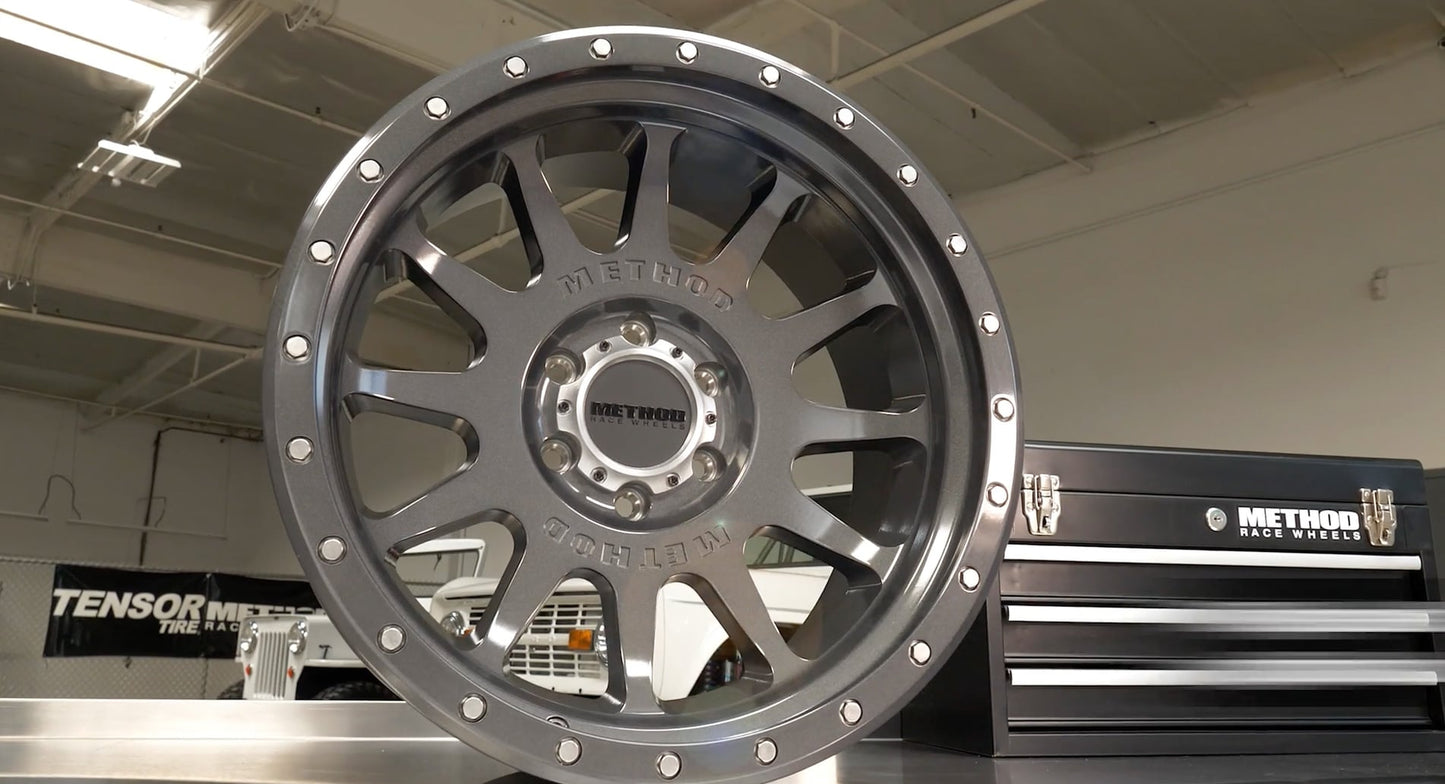 (set of 4) Method MR605 NV Gloss Titanium | 20x10" -24mm | 6x5.5in Wheel