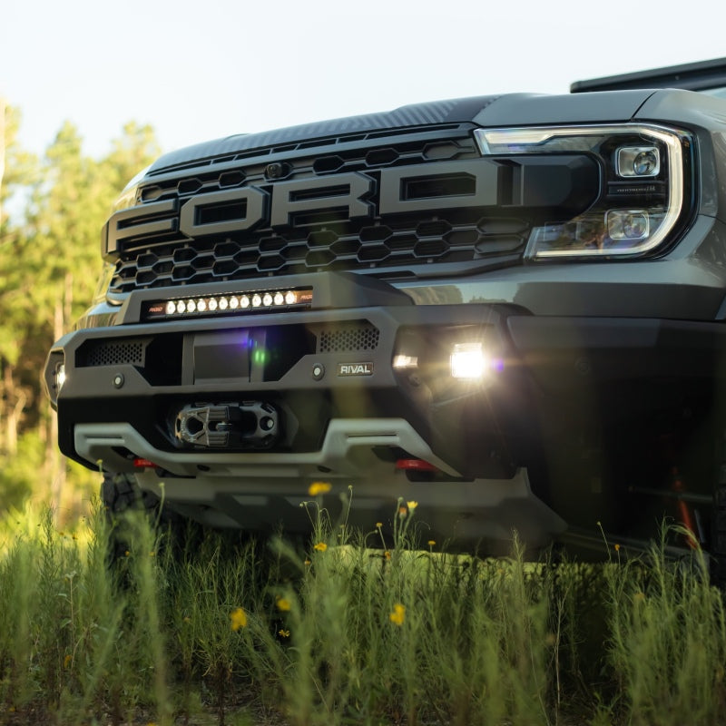 Rival 2D.1813.1.US Aluminum Bumper w/Winch Mount & Recovery Points For Ford Ranger Raptor
